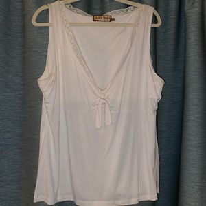 Beach Bash! Cream sailor retro tank size 18